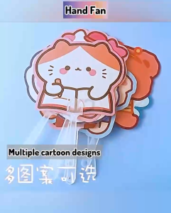 𝗗𝗘𝗧𝗔𝗖𝗛𝗔𝗕𝗟𝗘 Cute Creative Cartoon Handheld Plastic Fan Portable Mini Summer Hot Days Children Gift