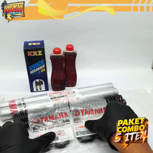 Paket as shock depan mio j mio m3 fino f1 mio gt xride 115 / paket 5 item per shock + as shock + oli shok + seal debu + seal shock 54p