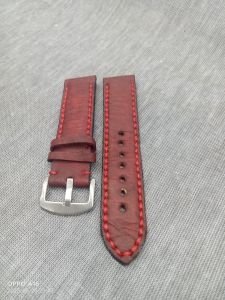 GARANSI 1TAHUN.. Tali Jam Tangan Kulit Ukuran 22mm Buatan Sendiri