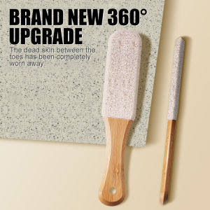 ตะไบเท้าสองด้านขนาดใหญ่สำหรับเครื่องมืออุปกรณ์ดูแลเท้ากำจัดหนังด้านผิวหนังที่ตายแล้วที่ขัดเท้าตะไบเท้า (ไม้เนื้อแข็งและหินภูเขาไฟ)-Pengasah Berus Tumit Kaki