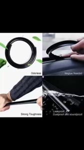 Car Dashboard Gap Sealing Strips Leakproof Rubber Black for Windshield Noise Reduction and Vibration Control