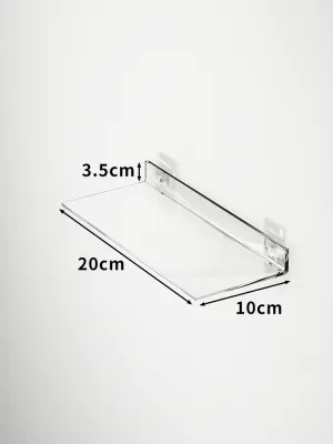 Transparent No-Drill Wall Mounted Bookshelf