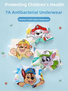 Pure Cotton Boys Underwear Paw Patrol Cartoon Print Breathable Comfortable Boys Briefs Childrens Underpants A-Class Safety