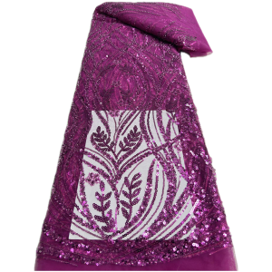 Wholesale African French Tulle Embroidery Beaded Beads Lace Fabric Nigerian Sequins Lace Fabric For Wedding Party Christmas Dres