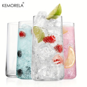 KEMORELA Water Glasses 1/2/4PCS Thin Highball Glasses Clear Tall Glass Cups For Water Juice Drinks and Cocktails Dishwasher Safe