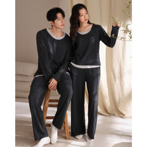 Couple High-Quality Long Sleeve Home Wear 1 Set