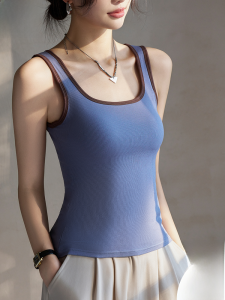 Miiow | MiiOW Cat Person 2025 New Womens Strap Vest Summer Breathable Comfortable Inner And Outer Wear Anti-Light Fashion Base Top