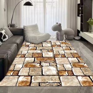 Thảm Trải Sàn VIKAMA Flannel Cho Phòng Khách - Thảm Trong Nhà Chống Bụi Bẩn Dễ Lau Chùi Dùng Cho Phòng Ăn Phòng Ngủ Cạnh Giường Trang Trí Nhà Cửa 100% Polyester
