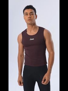 Santic Nam Đi Xe Đạp Jersey Mùa Đông Nhiệt Thể Dục Liền Mạch Không Tay Xe Đạp Thể Thao Quần Lót Áo