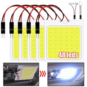 10pcs Car Interior Panel Light Dome Lights T10 COB 48 LED Car Cabin Lamp GM Interior Lights Bulb Trunk License Plate Lamps