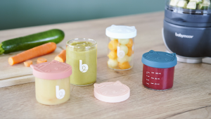 Babymoov ISY STORAGE BOWLS Borosilicate Glass Storage Containers (Heat-resistant oven-save microwave-safe can be sterilized stain-resistant withstands thermal shock)