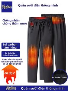 Quần Trượt Tuyết Giữ Ấm Cho Cặp Đôi Chống Thấm Nước Lót Lông Cừu Dày Kiểu Dáng Thường Ngày Mùa Đông Ngoài Trời Có Dây Rút Chất Liệu Polyester