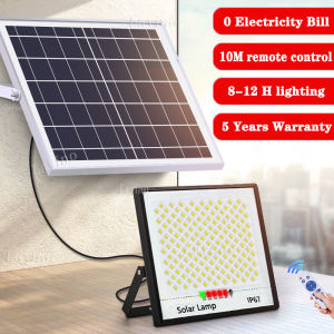 [READY STOCK] 10000W Solar Led Outdoor Light IP67 Waterproof Solar Light with Remote Control New High Brightness Power Display Solar Flood Light for Indoor and Outdoor Gardens