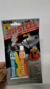 อีพ๊อกซี่ กาวซีเมนต์เหล็ก Alteco 2 Ton  เป็นกาวอีพ็อกชื่ ชนิดแห้งเร็ว (4 นาที) สีเหล้ก