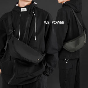 Mens Dumpling Shaped Casual Business Crossbody Bag Waterproof Nylon Sling Bag Daily Commuting Backpack Leisure Style