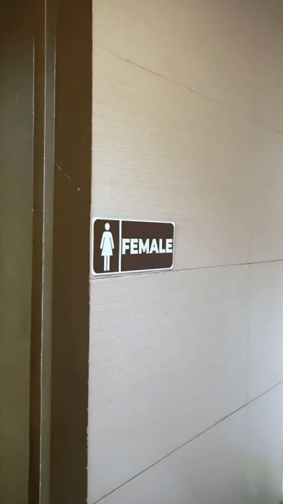 Male and Female Restroom signage sticker 8x3inches l waterproof l ...