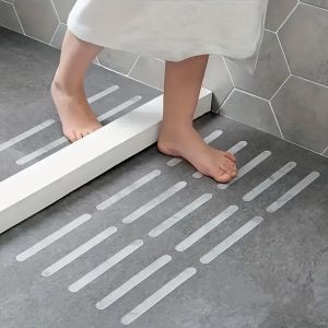 24pcs Anti Slip Tape Self Adhesive Strips Bathroom Transparent Non-Slip Stickers Safety Shower Stickers Clear Shower Stickers