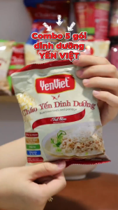 Thùng 30 gói cháo yến dinh dưỡng sấy thăng hoa Yến Việt nhiều vị không bột ngọt 50g/gói