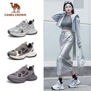 Lạc Đà vương miện Giày nữ thời trang hợp thời trang clunky Sneaker ánh sáng thư bị trả lại thoải mái giản dị trăm Giày chạy bộ