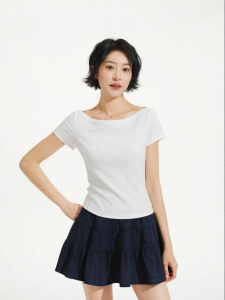 Hotwind | Elegant Off-shoulder White T-shirt