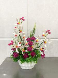 Chậu hoa pha lê cao 30cm