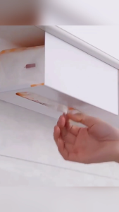 No-Drill Cabinet Hanging Tissue Holder Rack Towel Tissue Paper Storage Box Hanging Upside Down Drawer Punch Free Wide Mouth Non-Slip