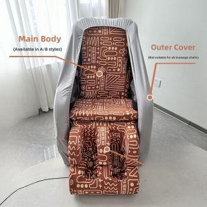 Detachable Massage Chair Cover Protective Dustproof Cover Four Seasons Universal for Sofas Home Use Anti-Fall Leather