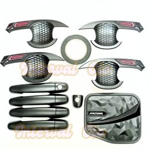 Paket Outer Handle Tank Cover Tutup Bensin Mobil Fortuner 2005 Hitam