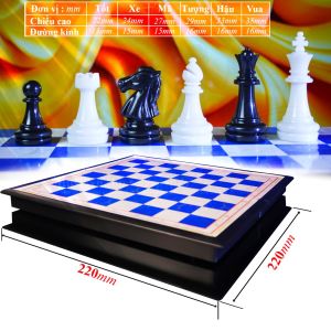 Bộ cờ vua cao cấp bằng nhựa gấp gọn có gắn nam châm nhiều Size lựa chọn