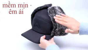 Mũ lót lông kèm khẩu trang mũ ấm mùa đông chống gió siêu ấm áp thời trang