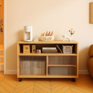 ZHUOHE | Moveable Sofa Side Storage Cabinet Small Bookshelf Organizer
