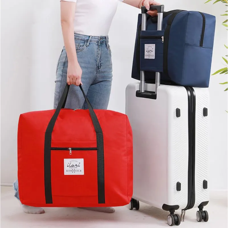 Tas Travel Bag Tas Pakaian Lipat Besar Hand Carry Luggage Bag Anti