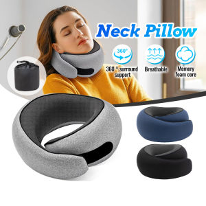 Travel Neck Pillow Travel Neck Cushion Durable U-Shaped Travel Pillow Memory Foam Pillow Portable Supports Head Neck and Chin Airplane Cushion