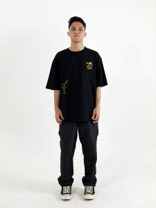 Moutley Kaos Pria Lengan Pendek Oversized Fit Katun 16s Survive OL-M080125