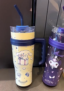 1200ml Sanrio Tumbler Stainless Steel Water Cup Bottle Drinking Kuromi Melody