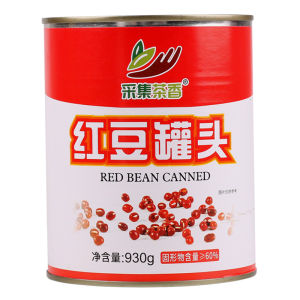 Instant Red Bean Canned Goods 930g Small Can Sugar Water Cooked Honey Beans for Baking Milk Tea Dessert Double Skin Milk Special Ingredients