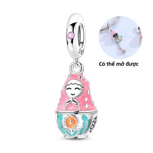 Mặt Dây Chuyền Charm Trứng Phục Sinh Bạc 925 Sterling Có Thể Mở Phù Hợp Với Vòng Tay Nguyên Bản Làm Đồ Trang Sức Cao Cấp Dành Cho Nữ Quà Tặng Tự Làm