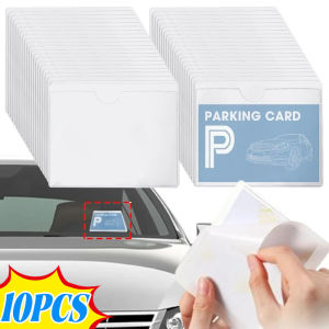 10PCS Windshield Card Holder Clip Self Adhesive Windshield Insurance Stickers Car Clears ID Card Bag Case Badge Holder