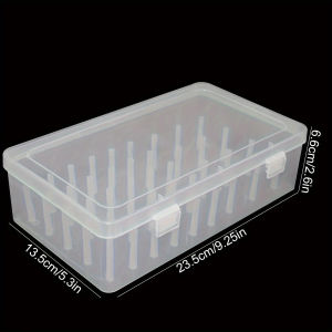 Clear Plastic Sewing Thread Storage Box With 42 Slots Craft Spool Holder For Embroidery Quilting Supplies Fridge Container