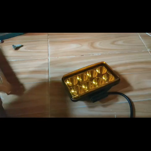 LAMPU SOROT KUNING LENS AMBER LIGHT 8 MATA 24 WATT 9-60 VOLT