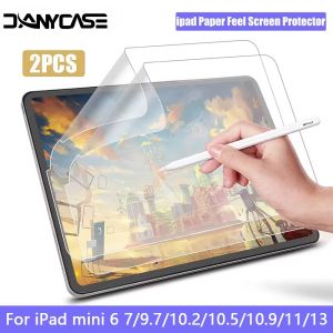 2pcs iPad Screen Protectors Paper Feel for iPad Pro 11 10/11th Gen iPad 7/8/9th Gen Air 6 4 5 10.9 13 12.9 M2 M3 M4 Mini6 7 film