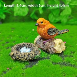 Base Model Simulation Sparrow Mini Landscape Small Ornaments Fake Mountain Basin Courtyard Fish Pond Flower Pot Decorations