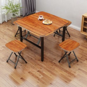 GUANGMANZHI | Foldable Small Table Stainless Steel Edge
