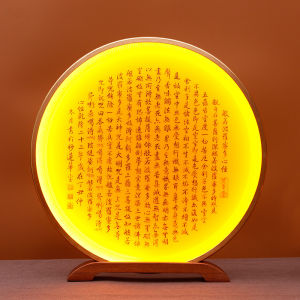 Buddha Hall Background round Light Buddha Statue Backlight Altar Creative Acrylic Home Decorative Ornaments Guanyin Backlight