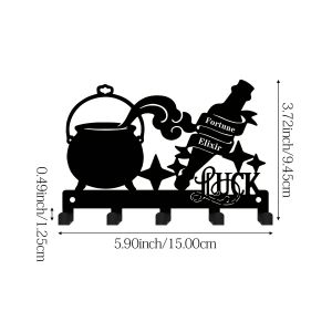 CIFBUY Iron Wall Art Creative Potion Key Hook Decor Hat Storage Organizer Minimalist Rustic Accent Interior