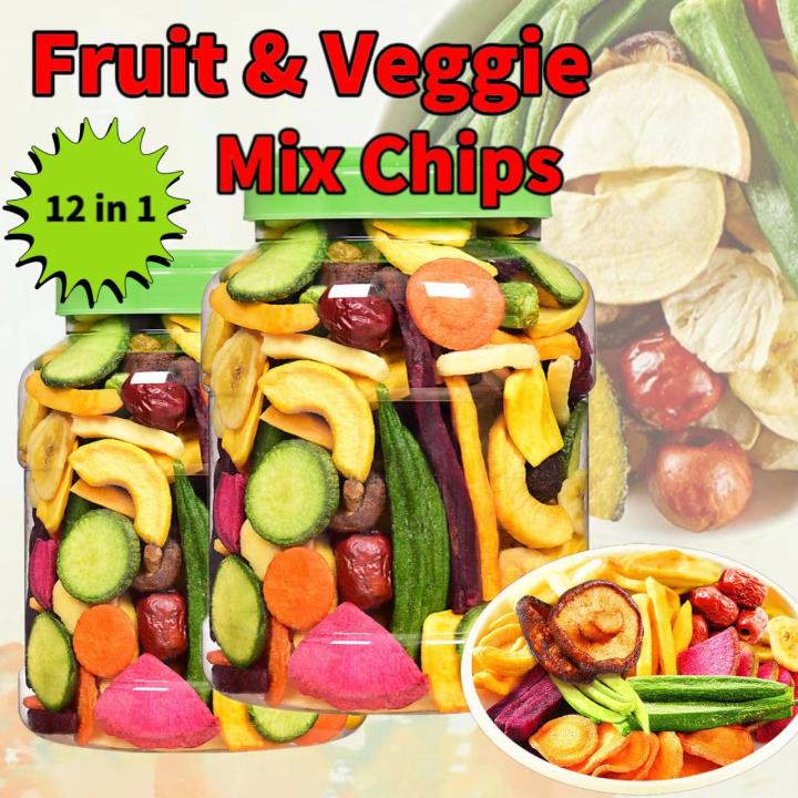 12 types Fruits and vegetables chips crispy mixed dried vegetable chips