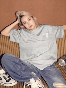 RickyisClown | Summer Heavyweight Cool Feel American Grey Tee