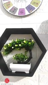 Rak Dinding Hexagonal Segi Enam 3 Pcs / Hiasan Dinding Dekorasi Kamar Rumah Cafe Kantor