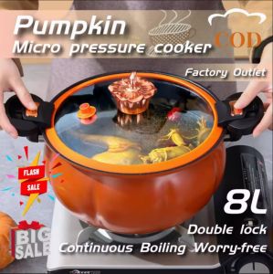 PrettyFamily Pumpkin pressure cooker soup pressure cooker large capacity soup pot multi-functional non-stick pot pressure cooker stew pot