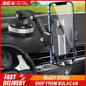 SEAMETAL Car Suction Cup Phone Holder 3 in 1 Cellphone Mount Gravity CP Stand for iPhone Samsung HuaWei XiaoMi Realme